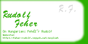 rudolf feher business card